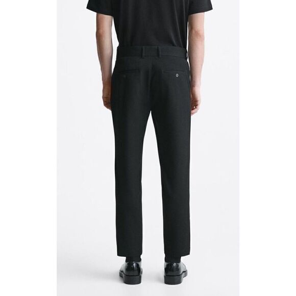 Zara TEXTURED COMFORT TROUSERS Size 31 - Picture 2 of 6
